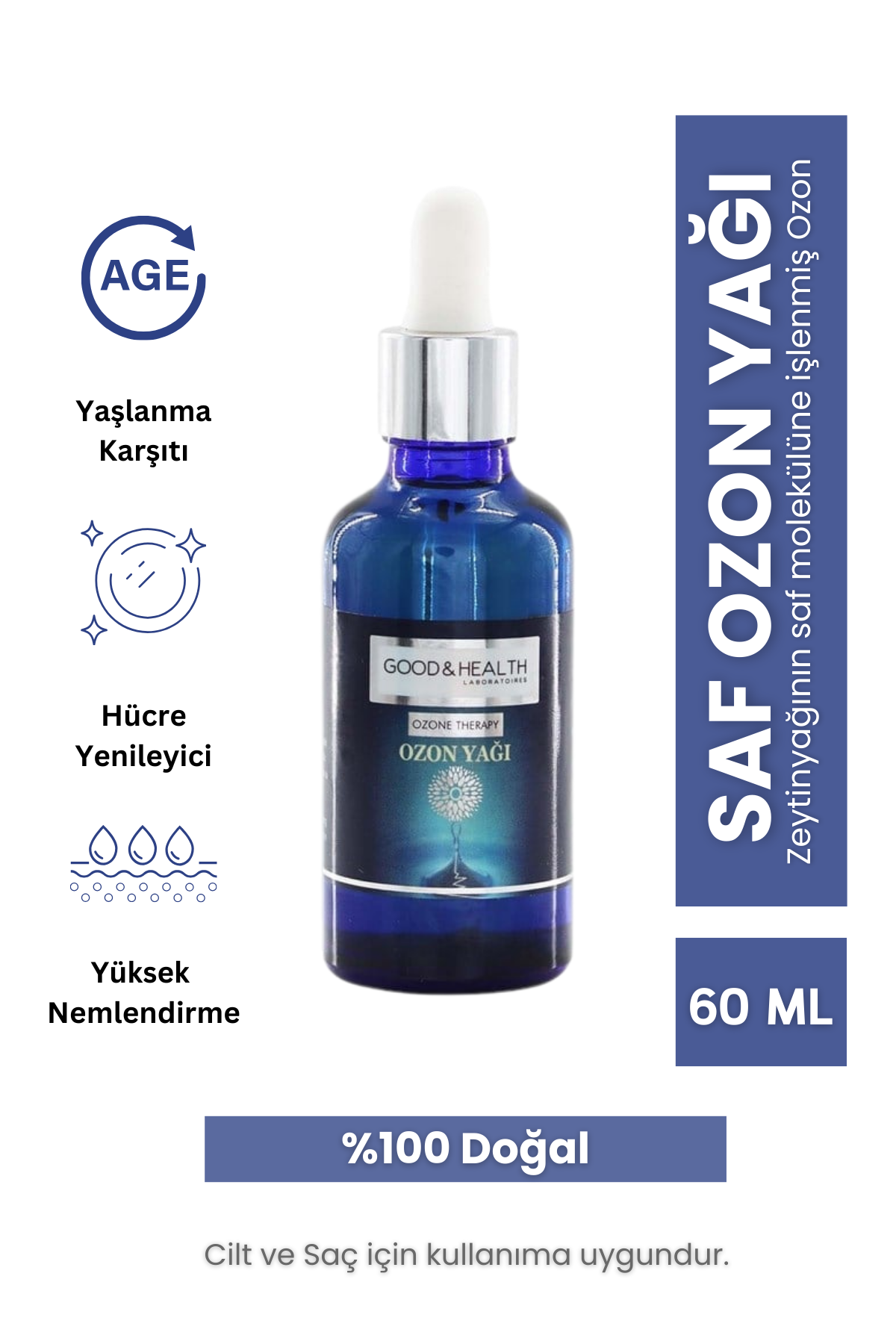 GOOD & HEALTH OZONE THERAPY YENİLEYİCİ ONARICI OZON YAĞI 60 ML