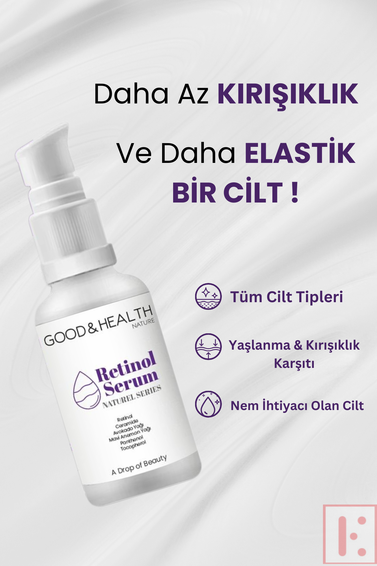 Good&Health Yaşlanma ve Kırışıklık Karşıtı Onarıcı Retinol Serum 30 ml