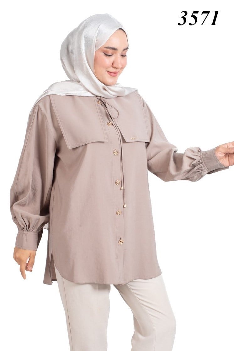 Tripen tesettür 3571 Yakalı tunik