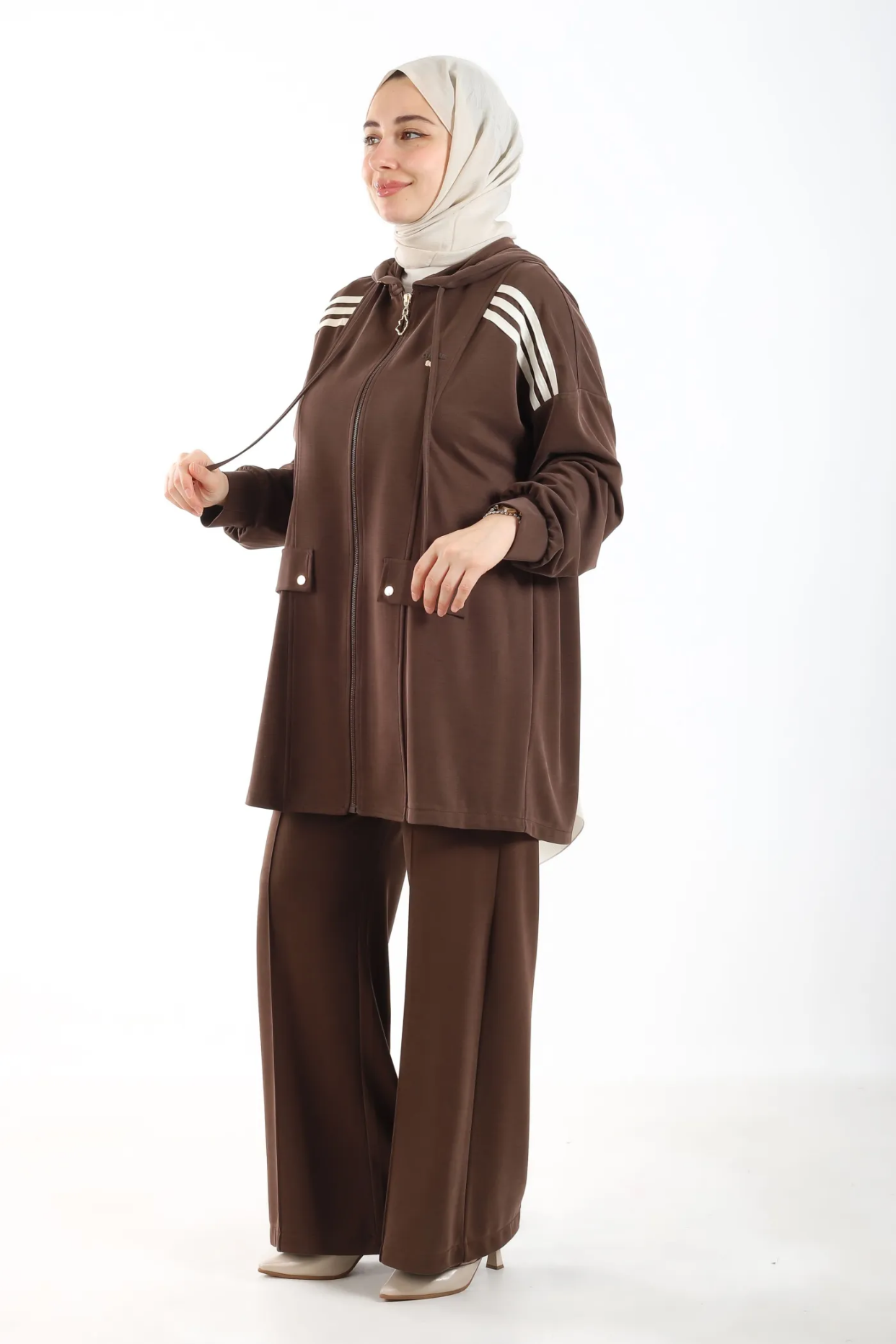 Tripen tesettür 3725 Çizgi detaylı spor takım