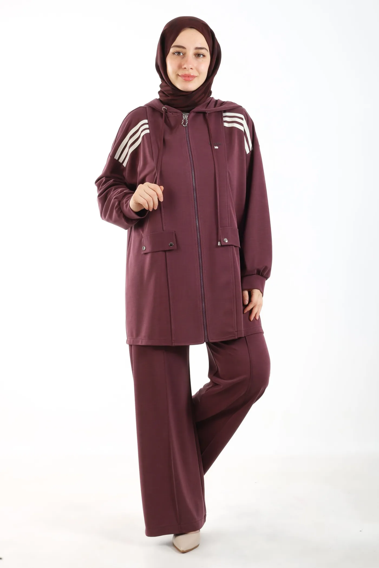 Tripen tesettür 3725 Çizgi detaylı spor takım