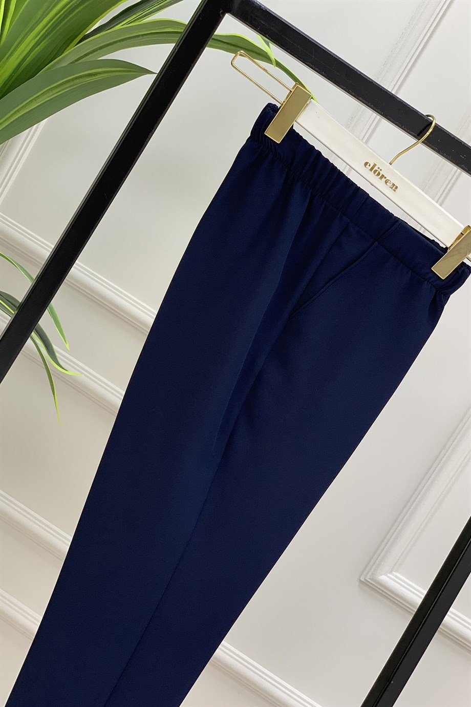 Pantolon Dar Paça Model Kadın Pantolon Lacivert 1309 