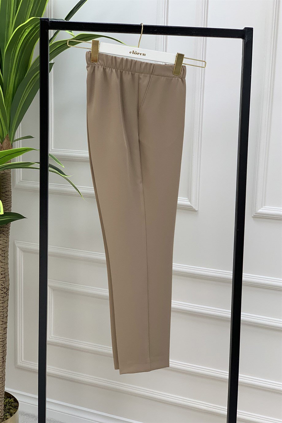 Pantolon Dar Paça Model Kadın Pantolon Açık Vizon 1309 