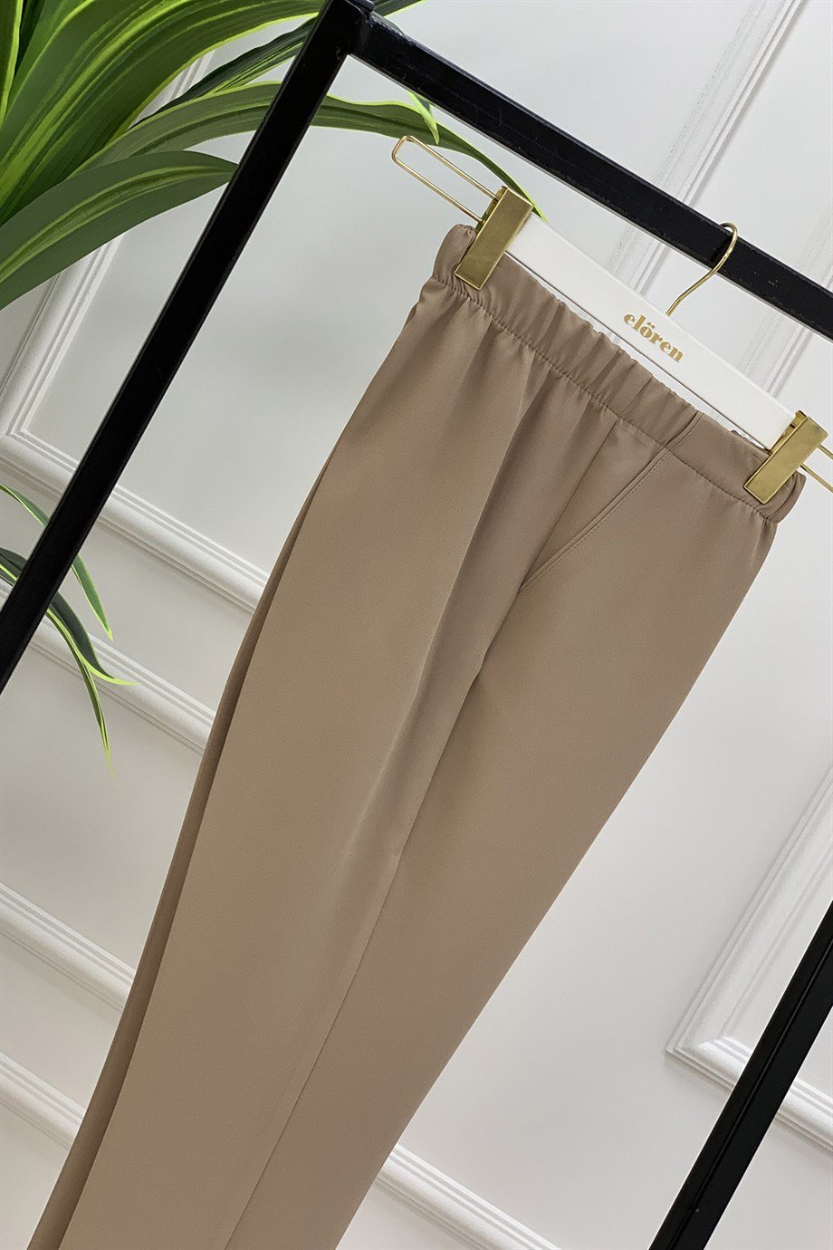 Pantolon Dar Paça Model Kadın Pantolon Açık Vizon 1309 