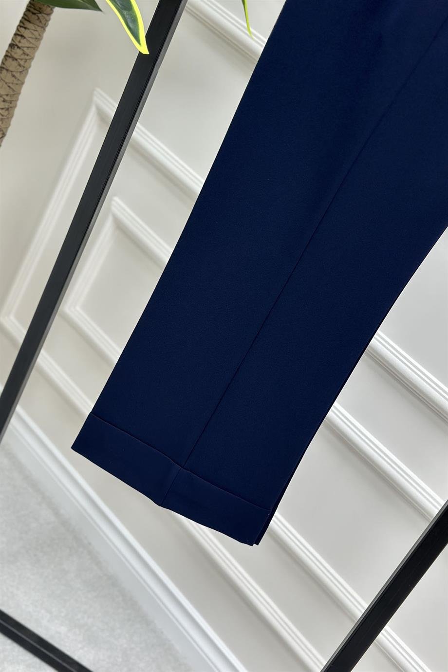 Pantolon Duble Paça Model Kadın Pantolon Lacivert 1350