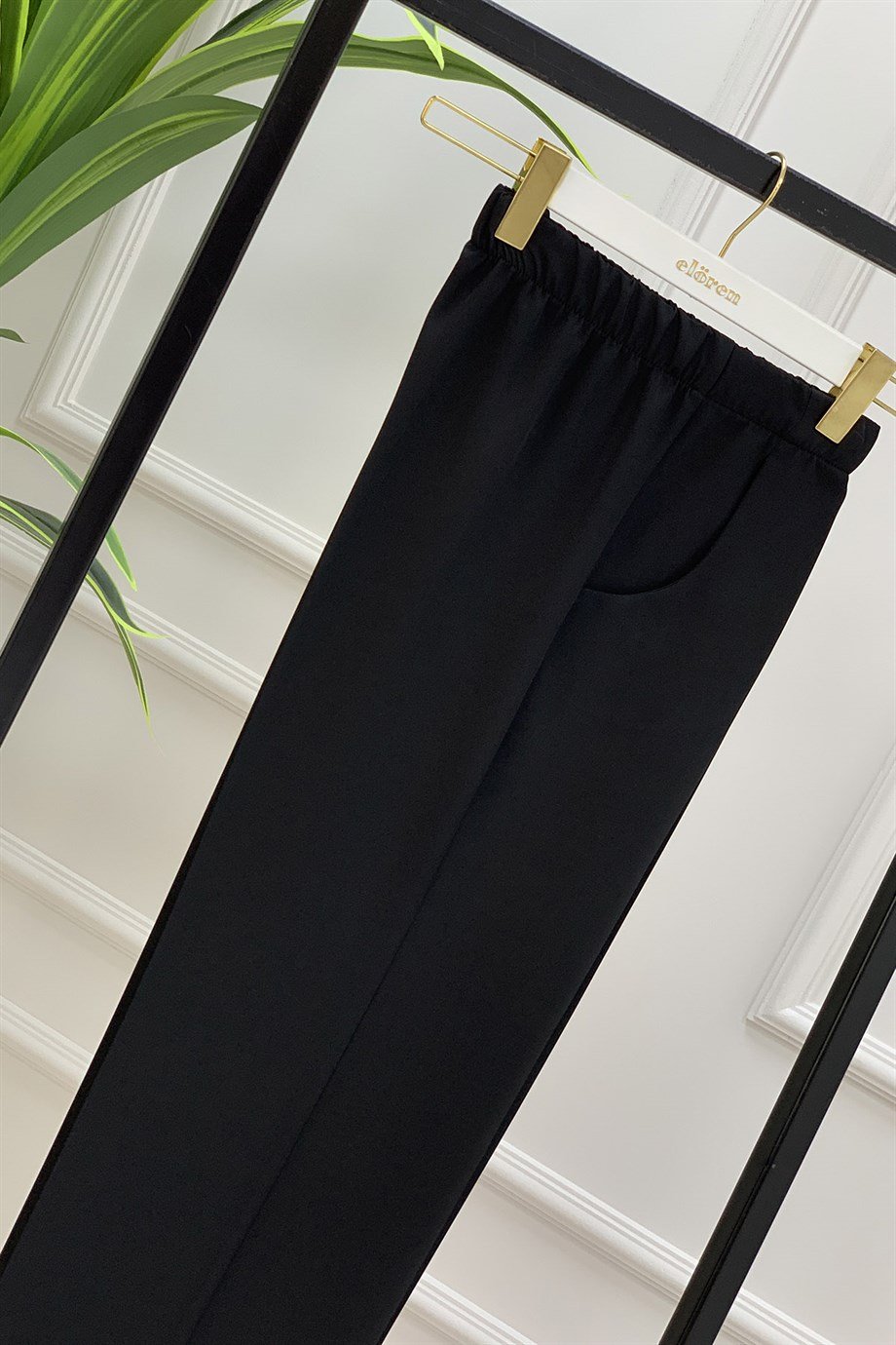 PantolonBol Paça Model Kadın Pantolon Siyah  1193