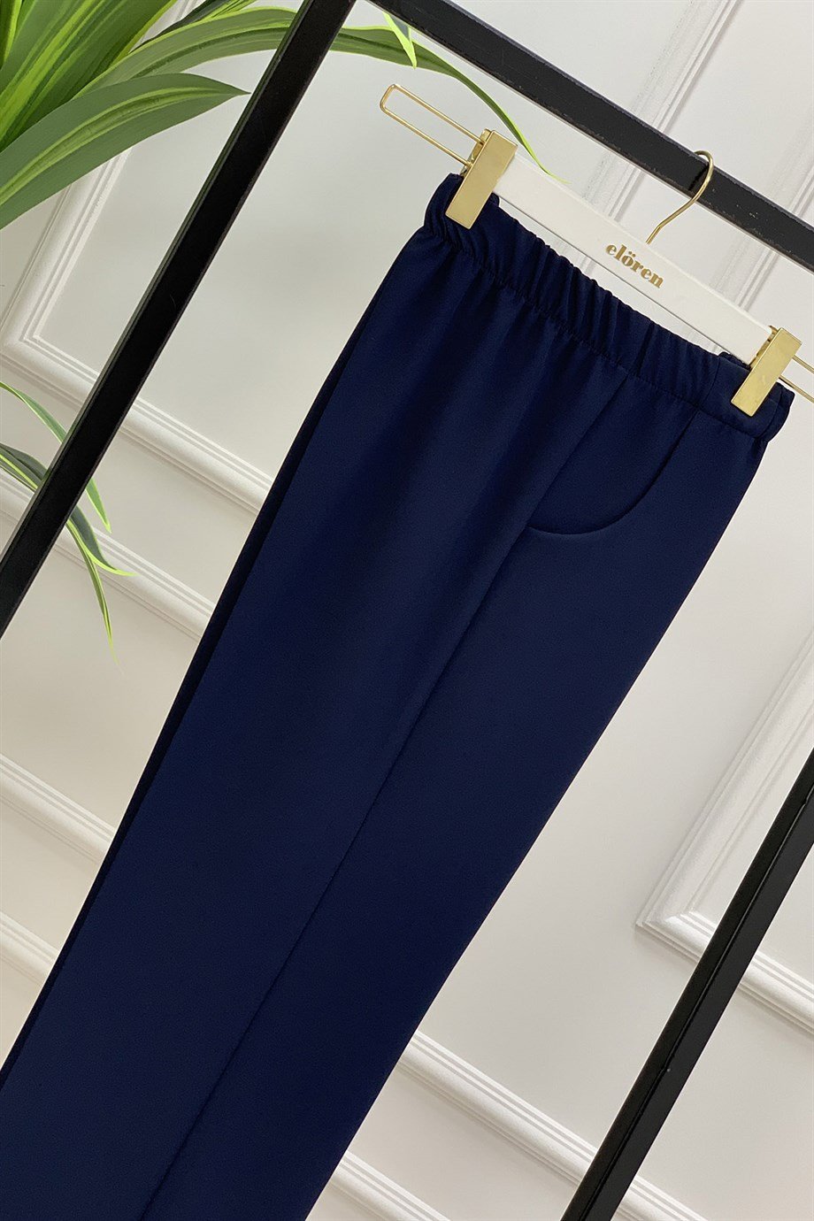 PantolonBol Paça Model Kadın Pantolon Lacivert 1193