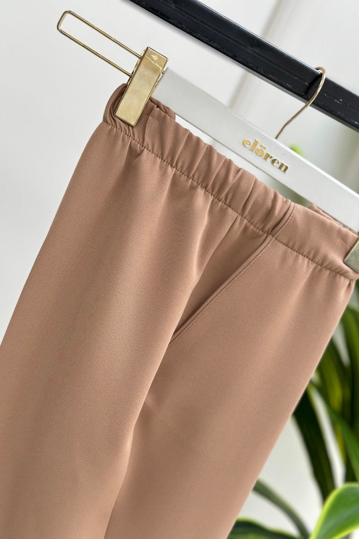 PantolonDar Paça Model Kadın Pantolon Karamel 1309 