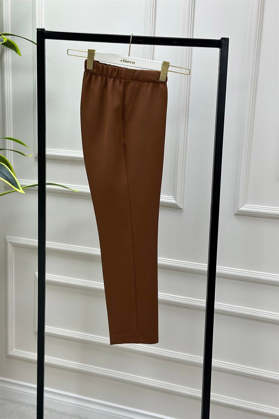 PantolonDar Paça Model Kadın Pantolon Taba 1309 