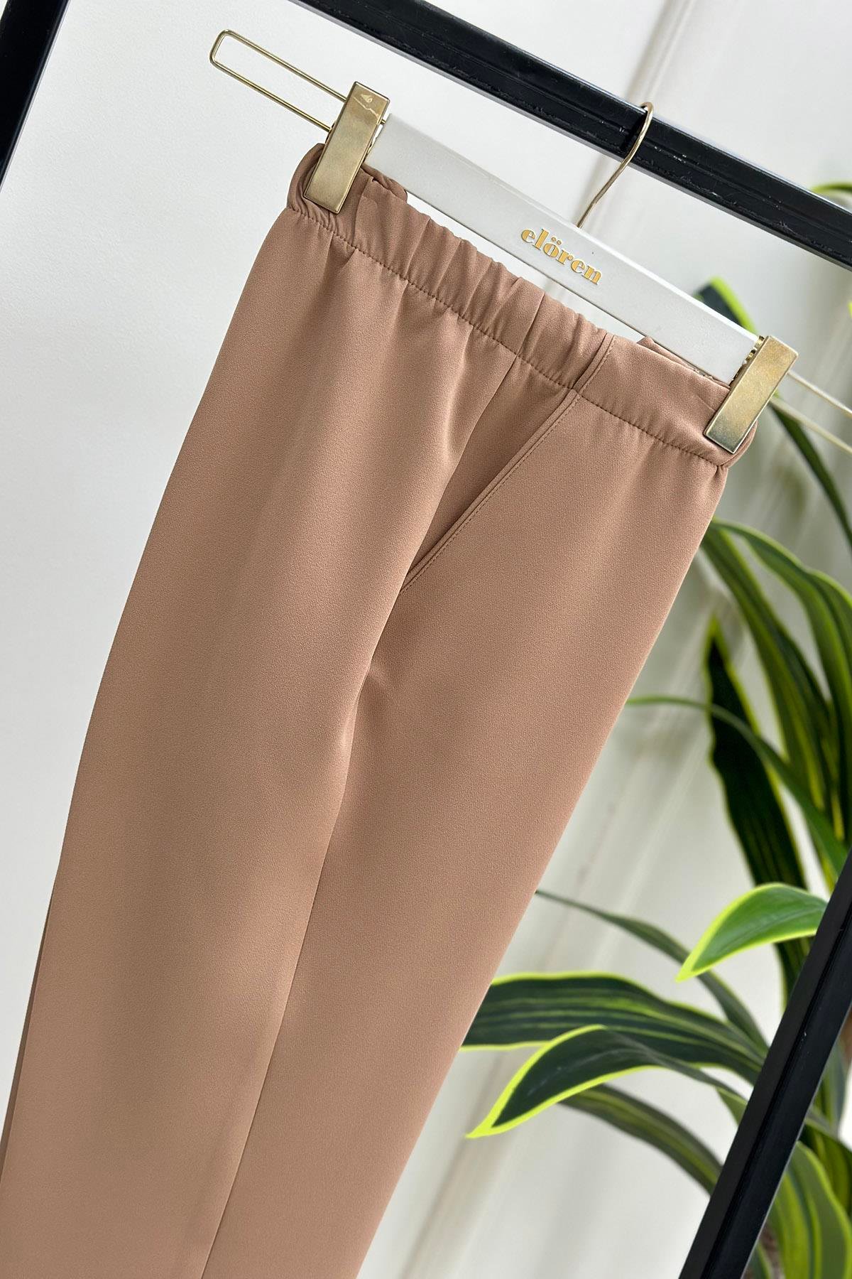 PantolonDar Paça Model Kadın Pantolon Karamel 1309 