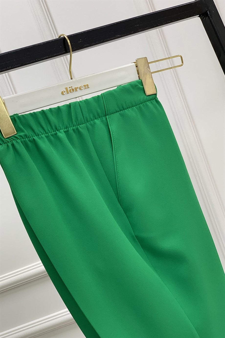 PantolonDar Paça Model Kadın Pantolon Benetton Yeşili  1309 