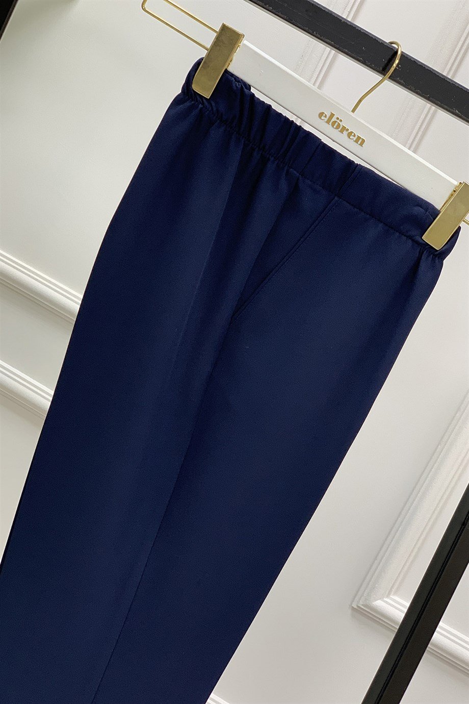 Pantolonİspanyol Paça Model Kadın Pantolon Lacivert 1308