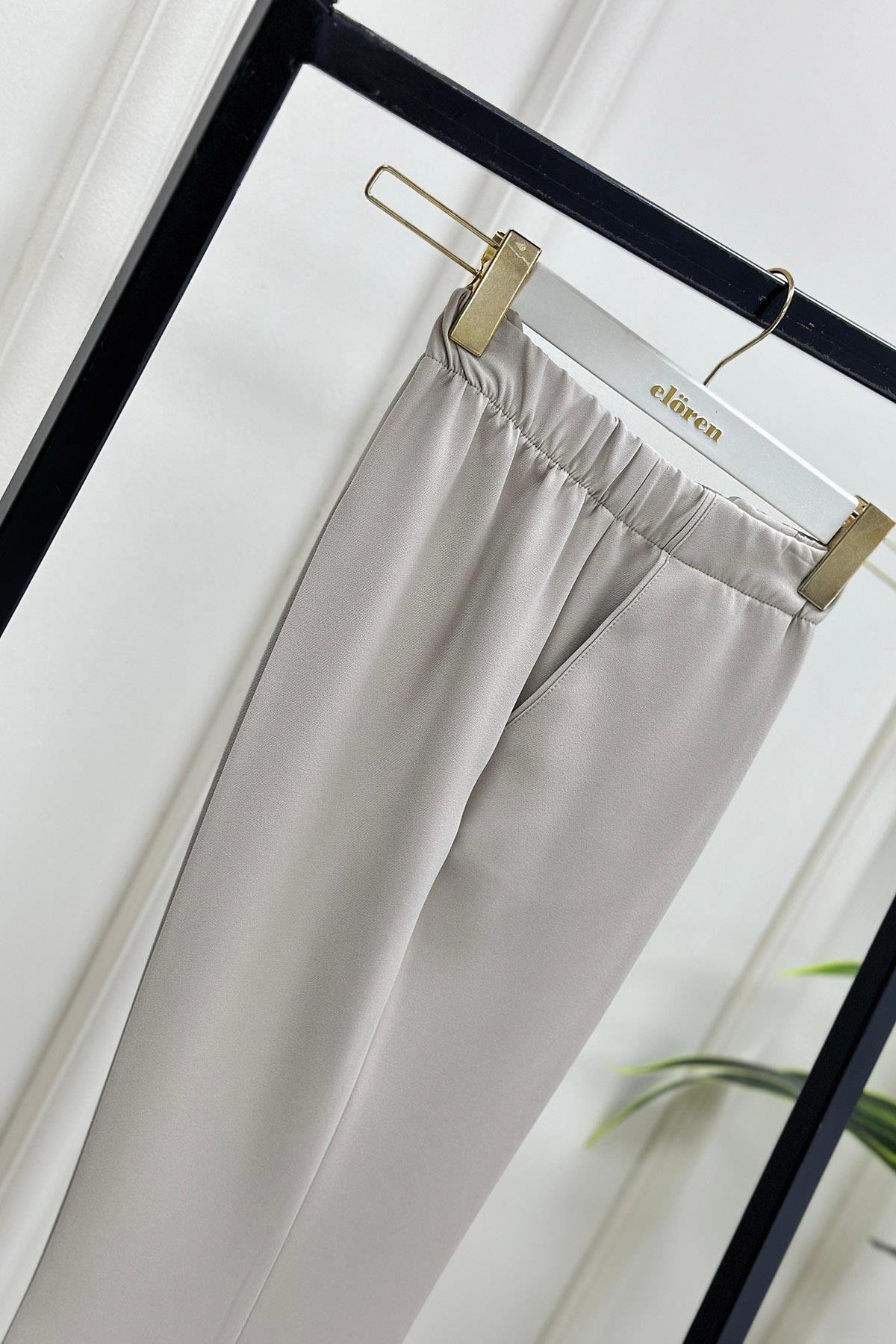 Pantolonİspanyol Paça Model Kadın Pantolon Taş 1308