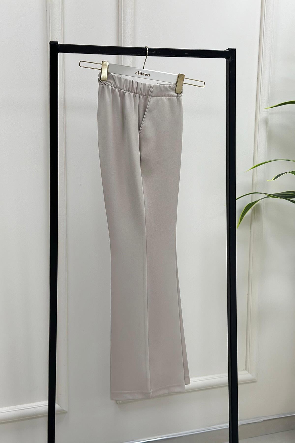 Pantolonİspanyol Paça Model Kadın Pantolon Taş 1308