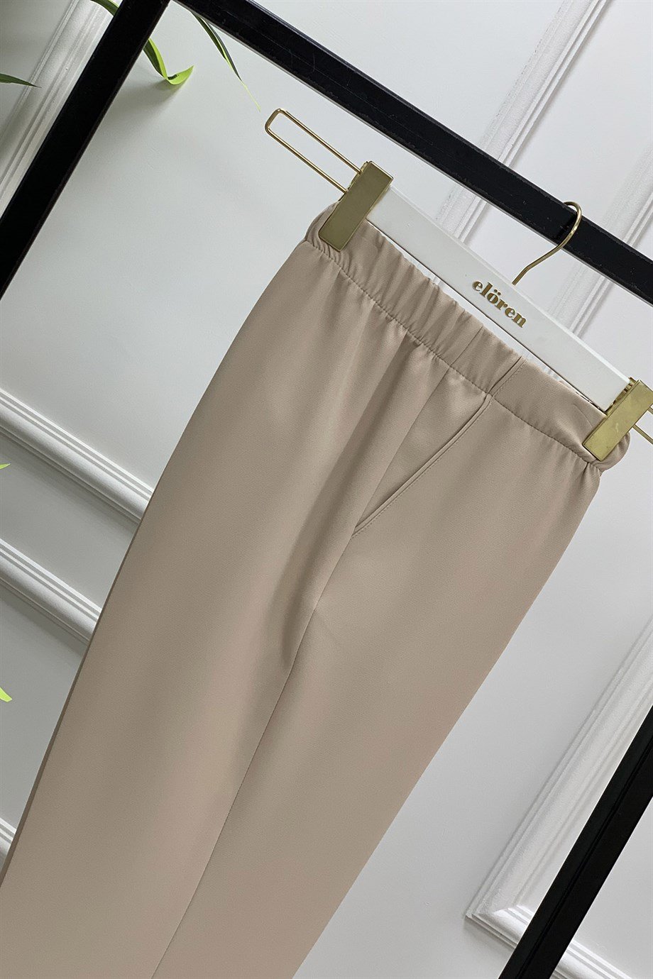 Pantolonİspanyol Paça Model Kadın Pantolon Bej 1308