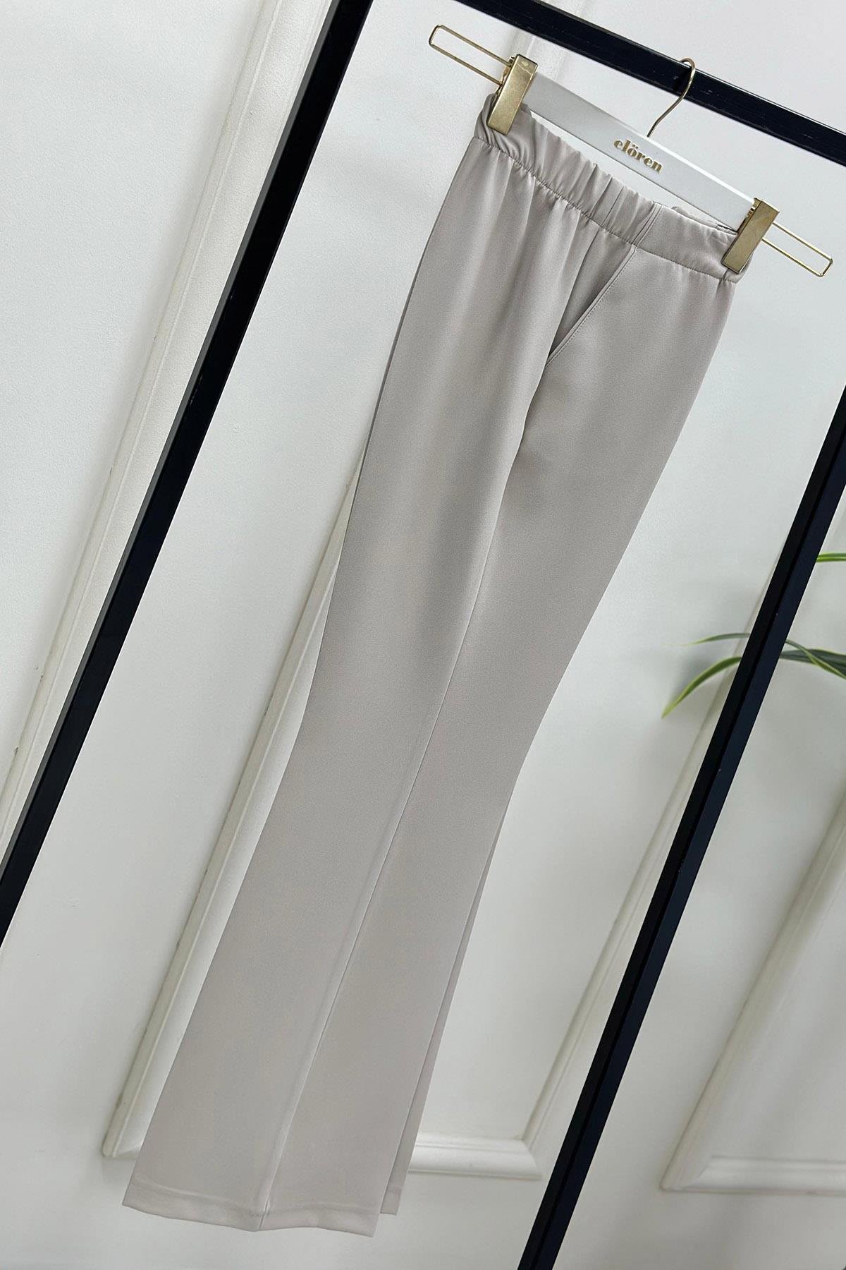 Pantolonİspanyol Paça Model Kadın Pantolon Taş 1308