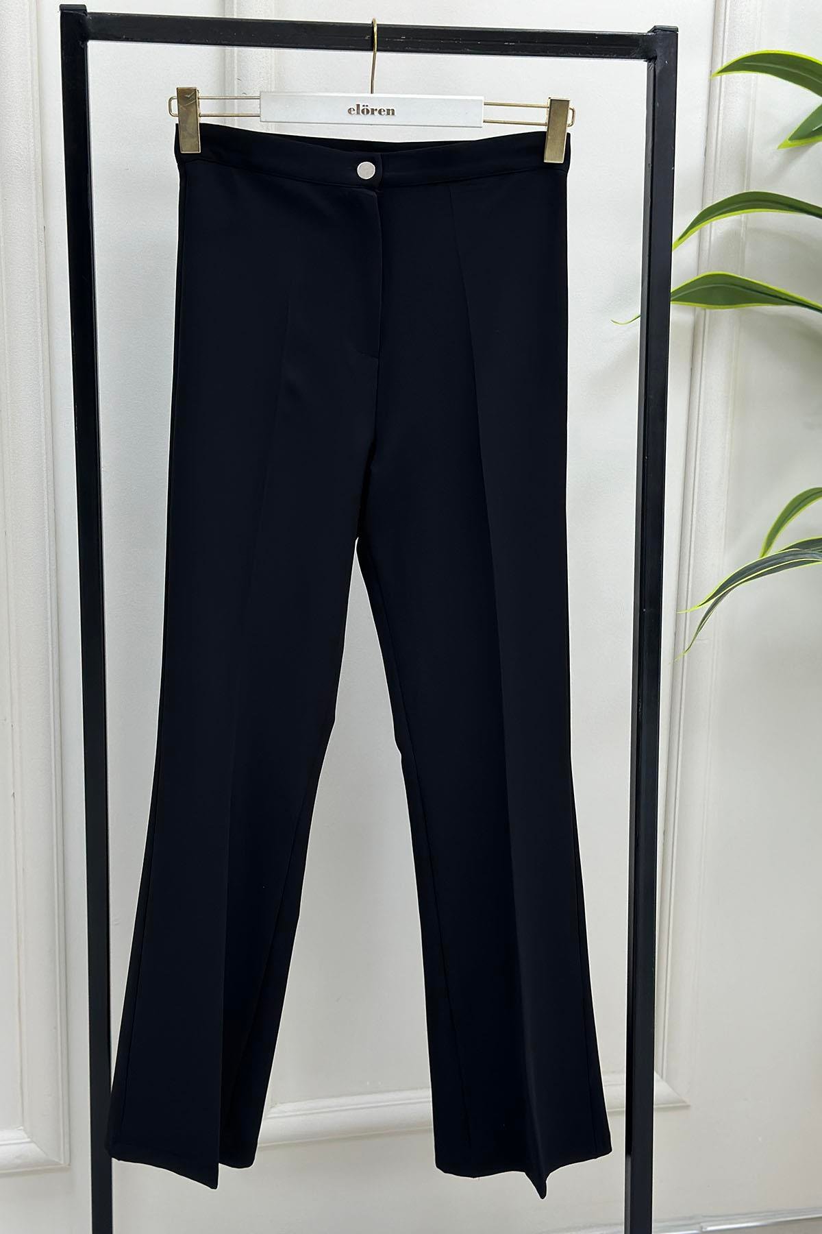 PantolonOzan Aydın İspanyol Paça Kadın Pantolon Siyah OZN 5001 