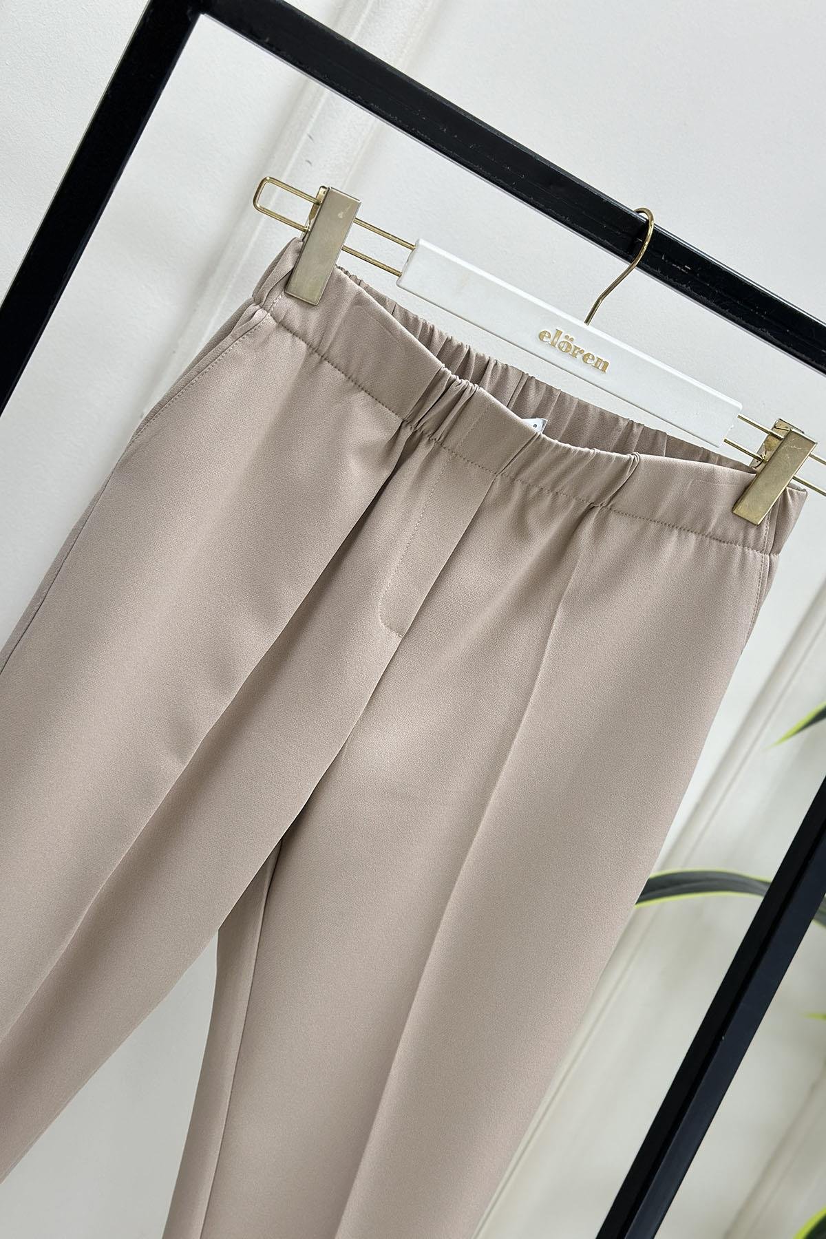 Tesettür PantolonOzan Aydın Dar Paça Kadın Pantolon Bej OZN 5004