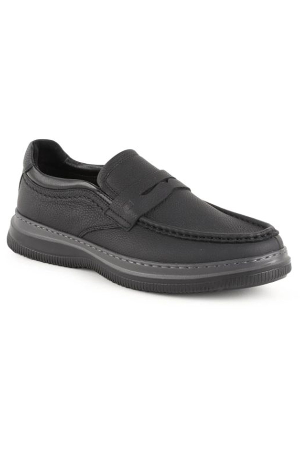 Libero H1066 Antik Deri Erkek Loafer - Eva Tabanlı Günlük Casual Ayakkabı - SİYAH-FÜME