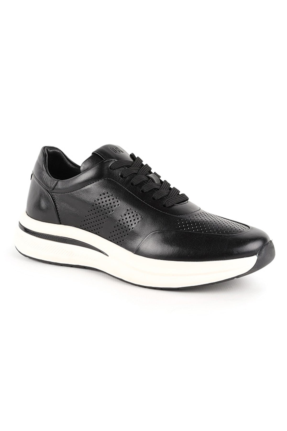 Libero H1130 Antik Deri Sneaker - Eva Tabanlı Bağcıklı Erkek Günlük Spor Ayakkabı - SİYAH