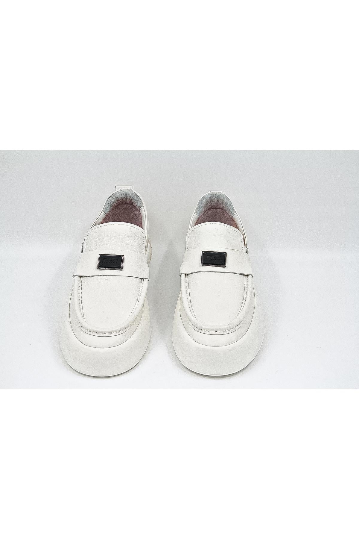 Luciano Bellini Alfa 5405 Erkek Loafer Ayakkabı - KREM