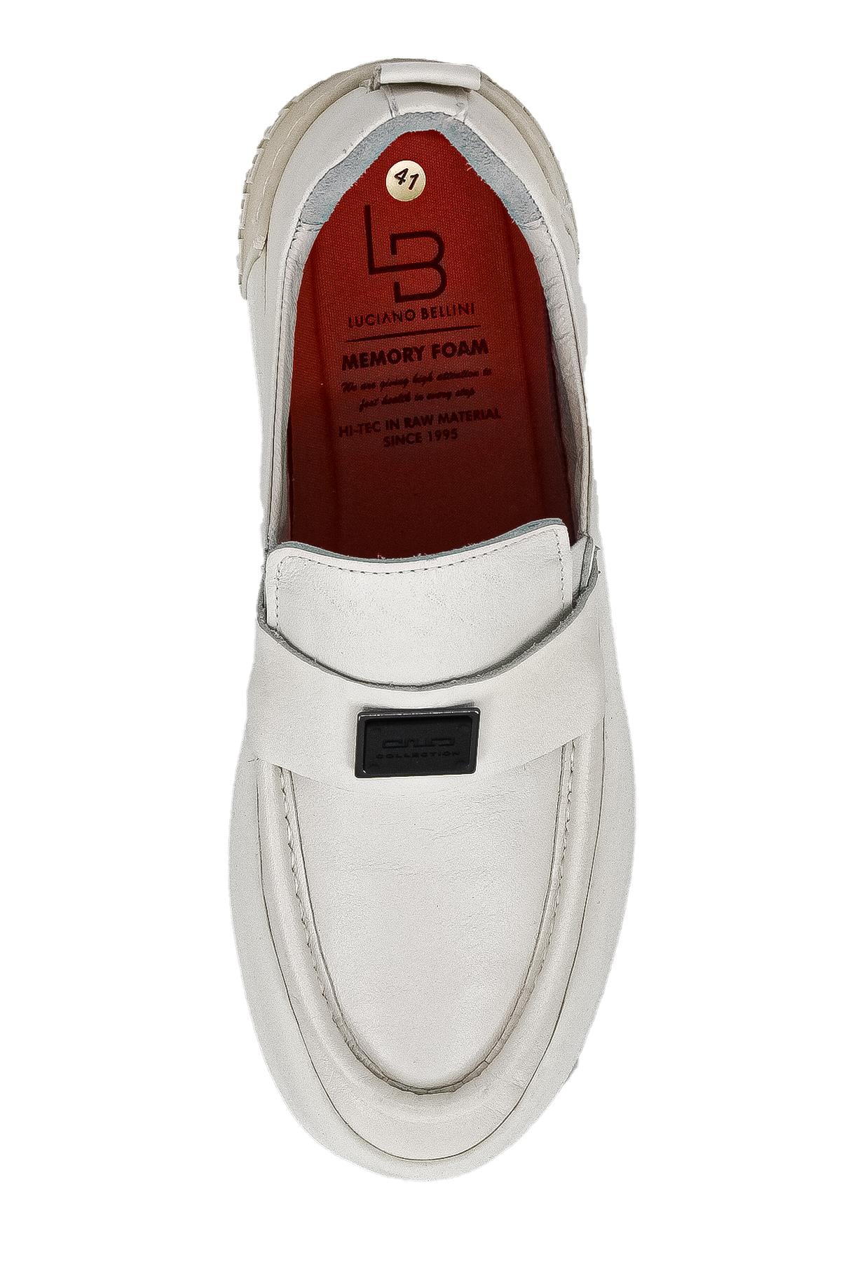 Luciano Bellini Alfa 5405 Erkek Loafer Ayakkabı - KREM