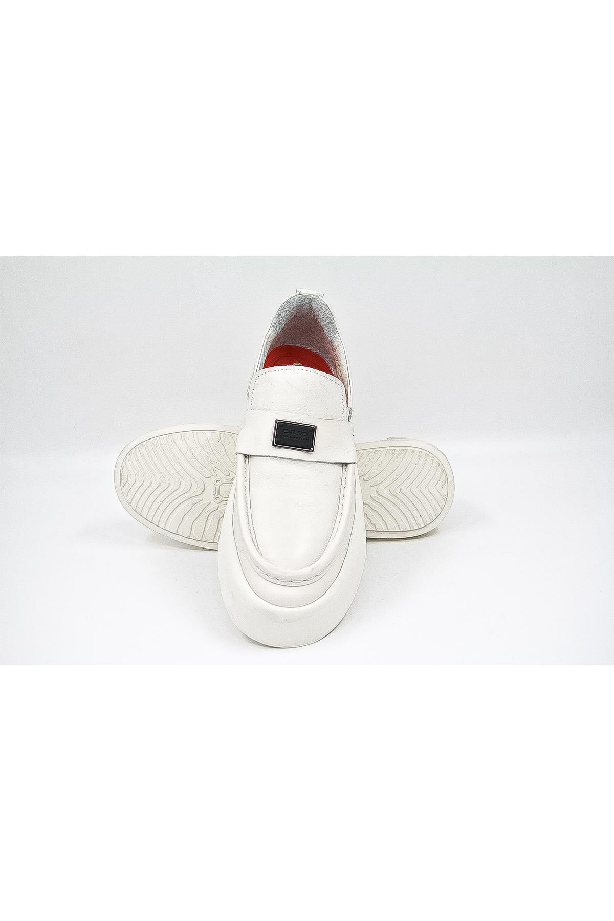Luciano Bellini Alfa 5405 Erkek Loafer Ayakkabı - KREM