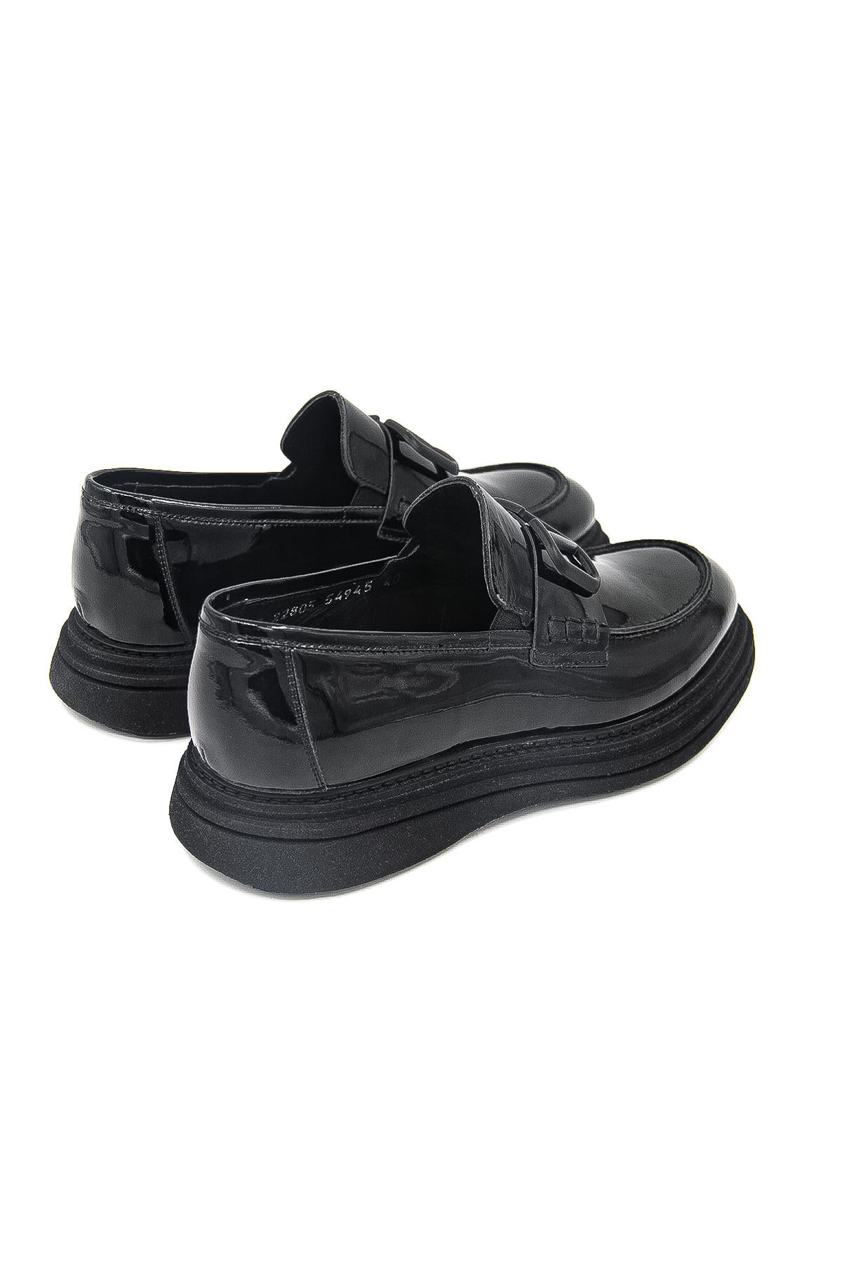 Luciano Bellini C22805-2 Erkek Loafer Ayakkabı - SİYAH RUGAN