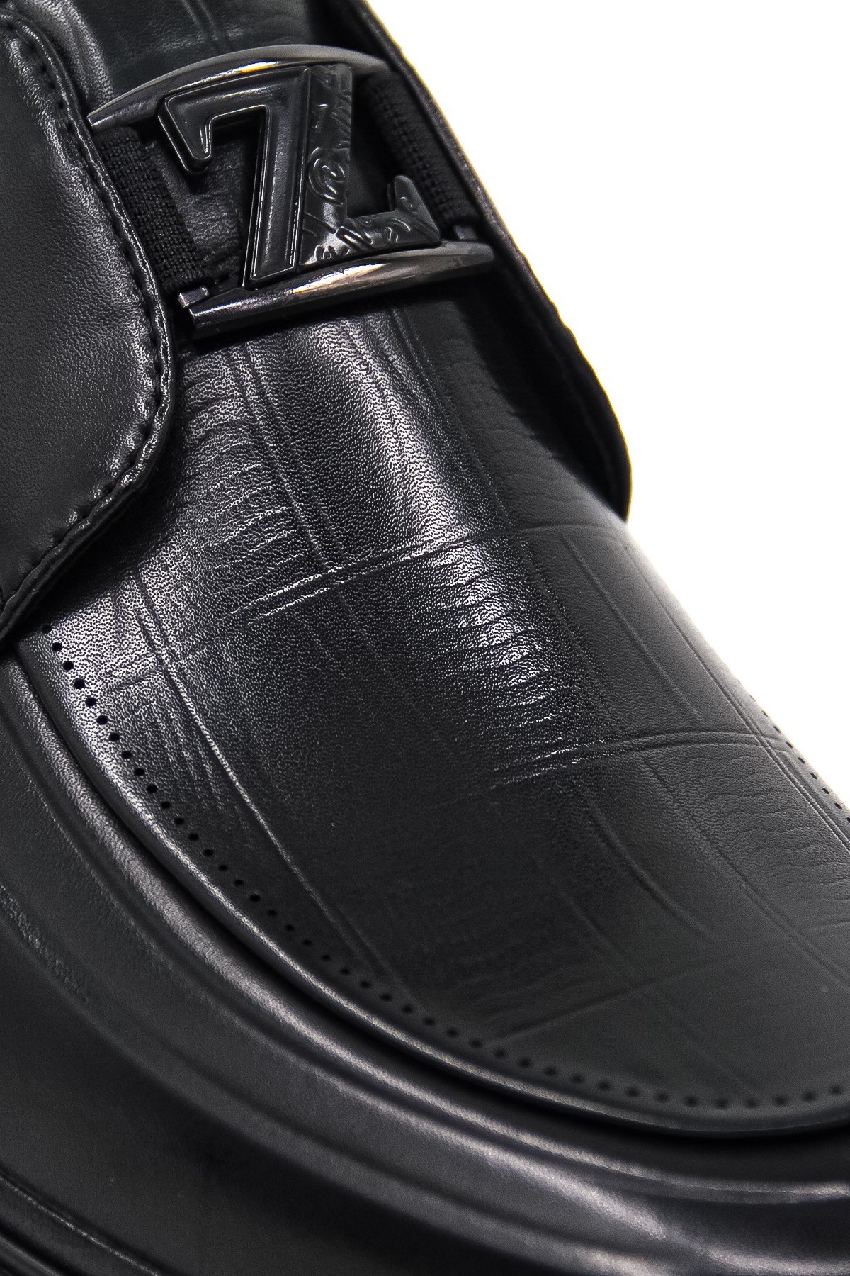 Marcomen 8006956 Croco Baskılı Erkek Casual Ayakkabı - SİYAH CROCO DERİ