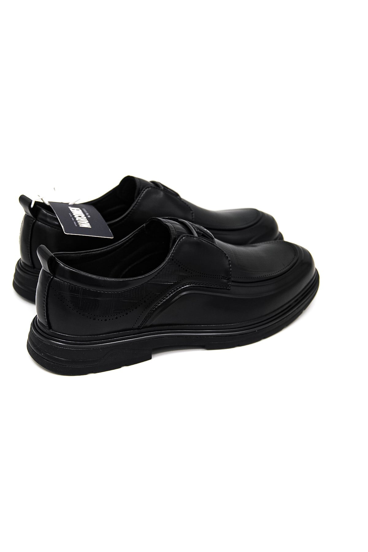 Marcomen 8006956 Croco Baskılı Erkek Casual Ayakkabı - SİYAH CROCO DERİ