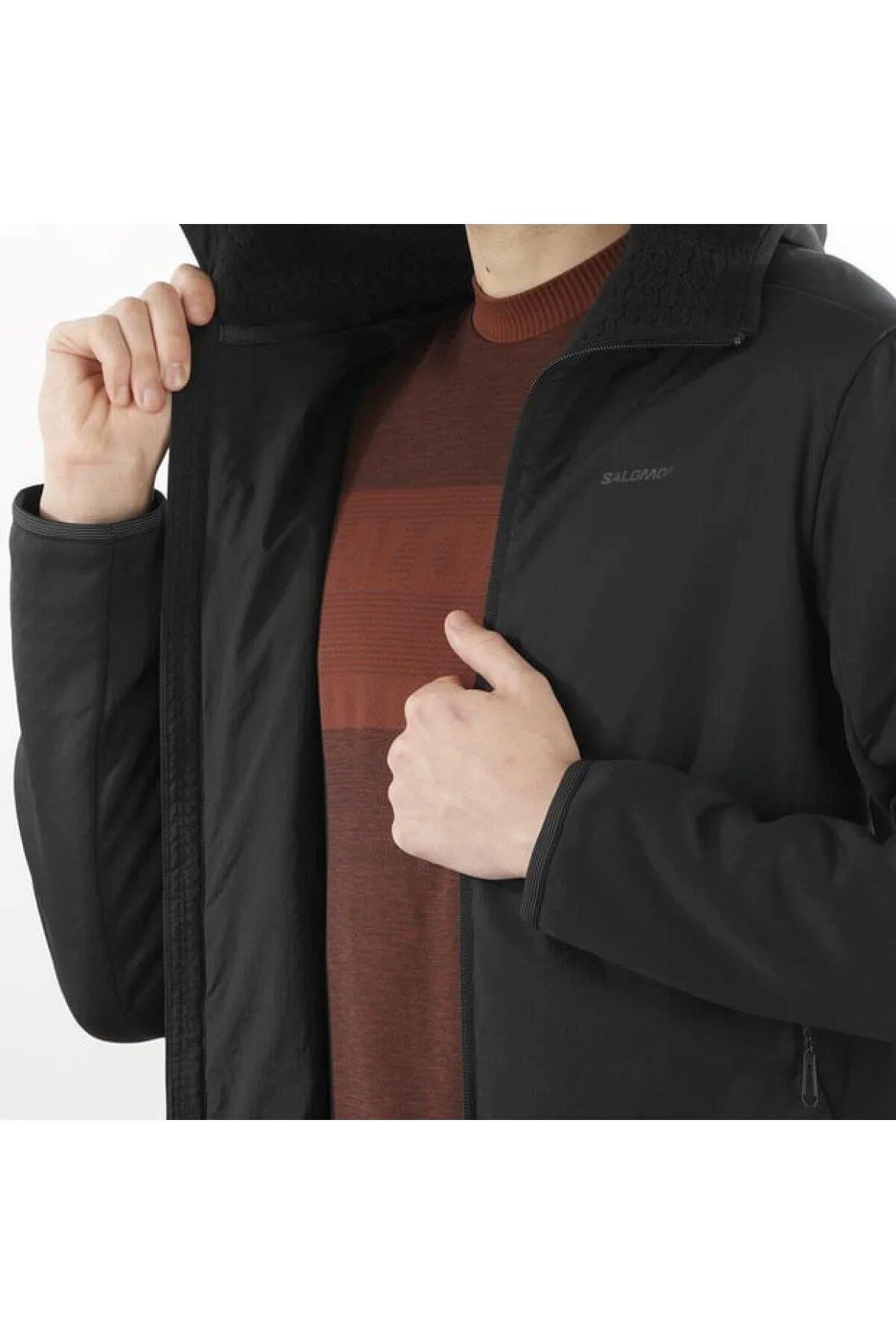Salomon C22969 Outlıne Hybrıd Warm Hd Primaloft® Thermoplume Yalıtımı Erkek Montu - Siyah