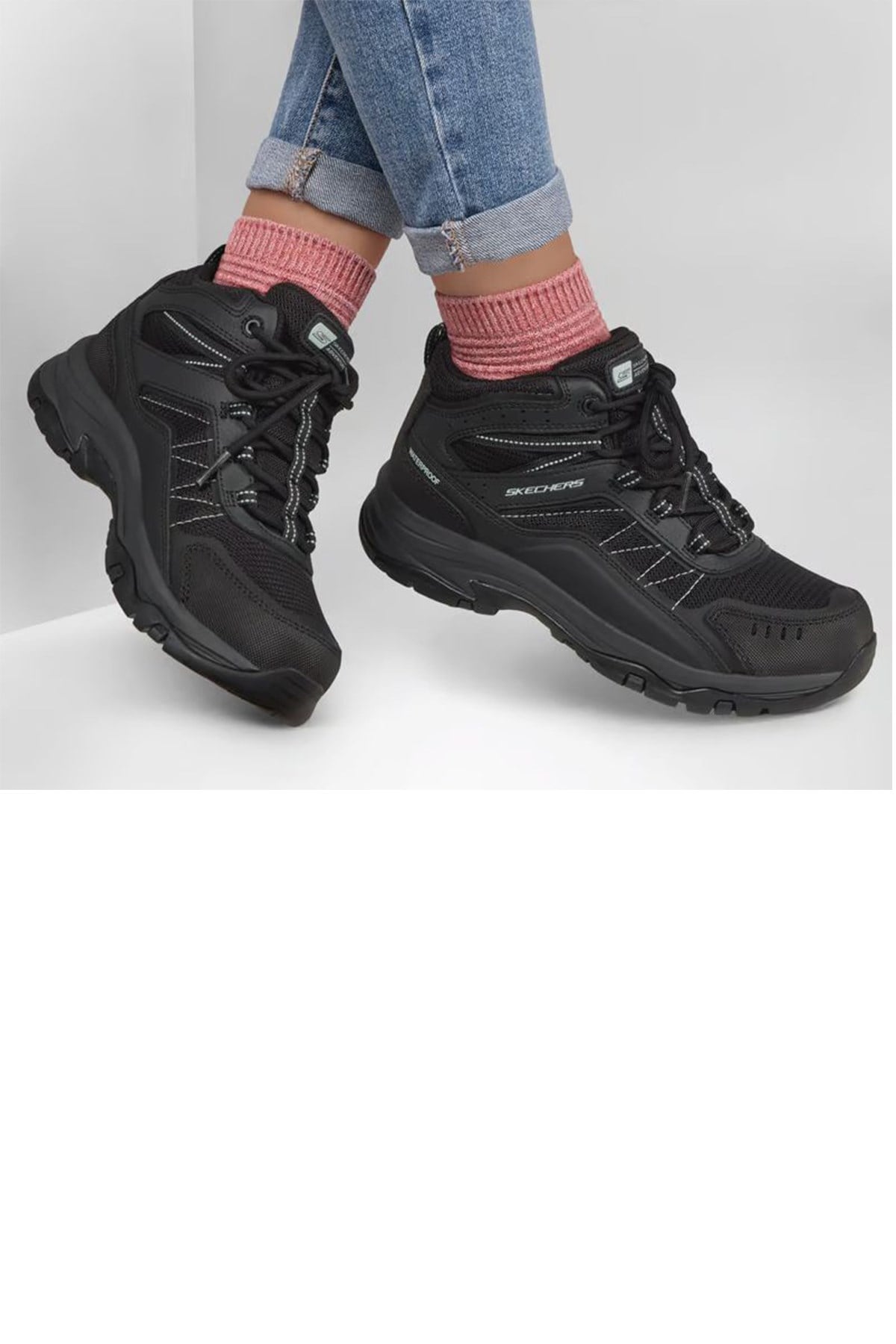 Skechers Trego-Ashaway 180336 Bkcc Kadın Outdoor Bot - SİYAH