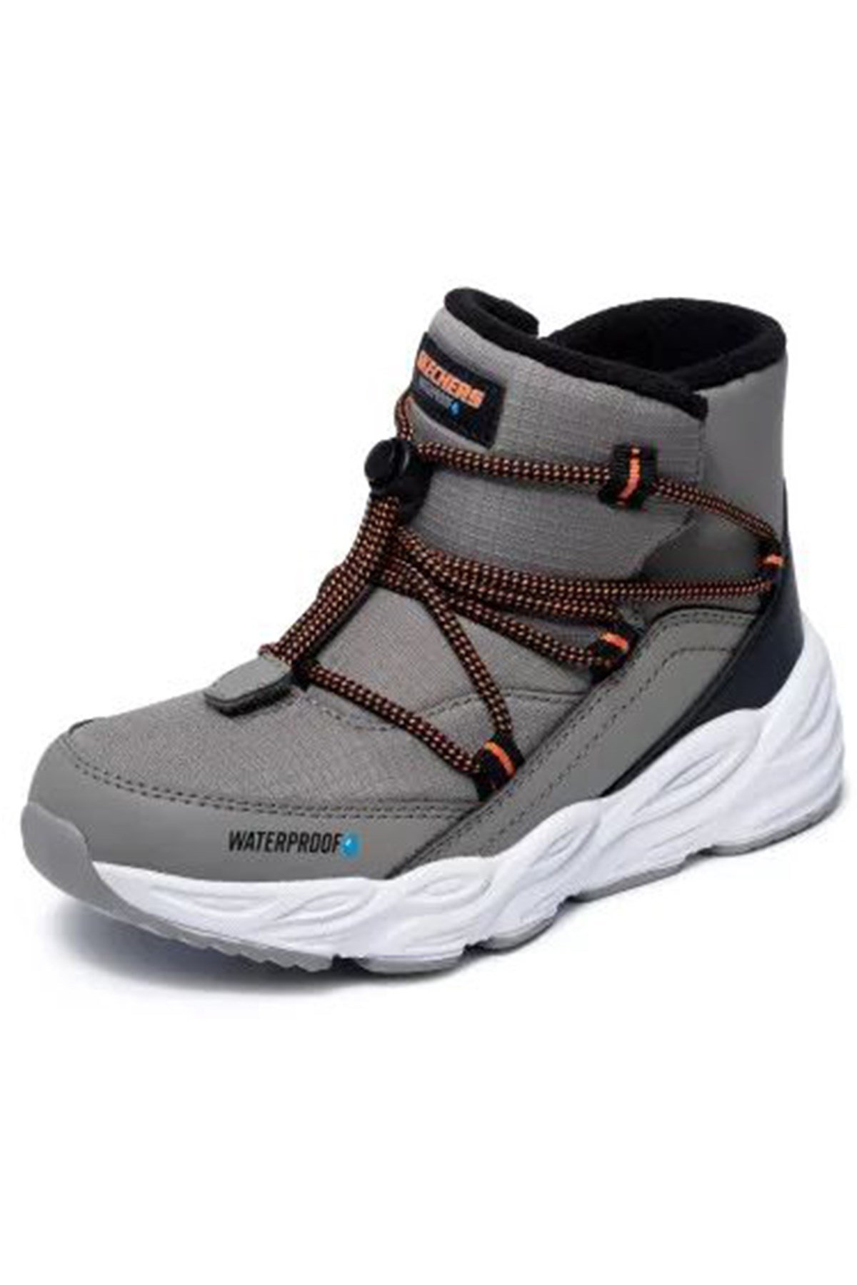 Skechers Turbo Tread- Storm Glıder 406385L Tpbk Çocuk Outdoor Bot - GRİ