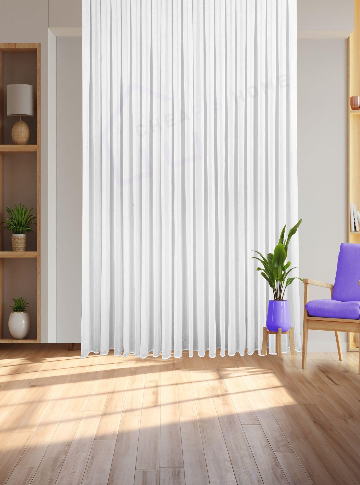 Bambu Şantuk Düz Tül Perde Sık Pile (1x3)