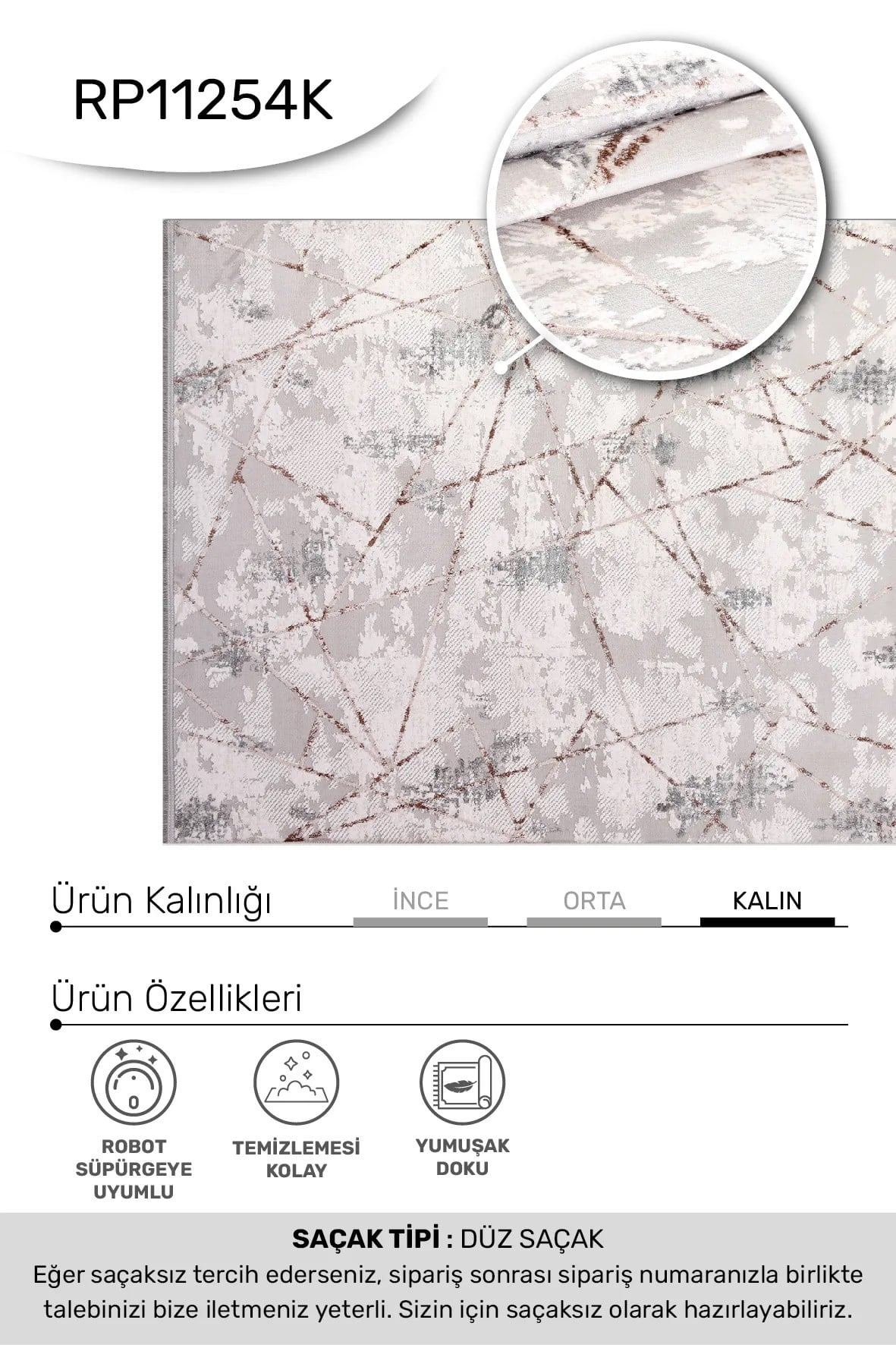 FİLORA-Krem/Kahve - Özel Ölçü-Salon, Oturma Odası ve Koridor Halısı-Robot Süpürgeye Uyumlu-Kolay Temizlenebilir-Uygun Fiyat
