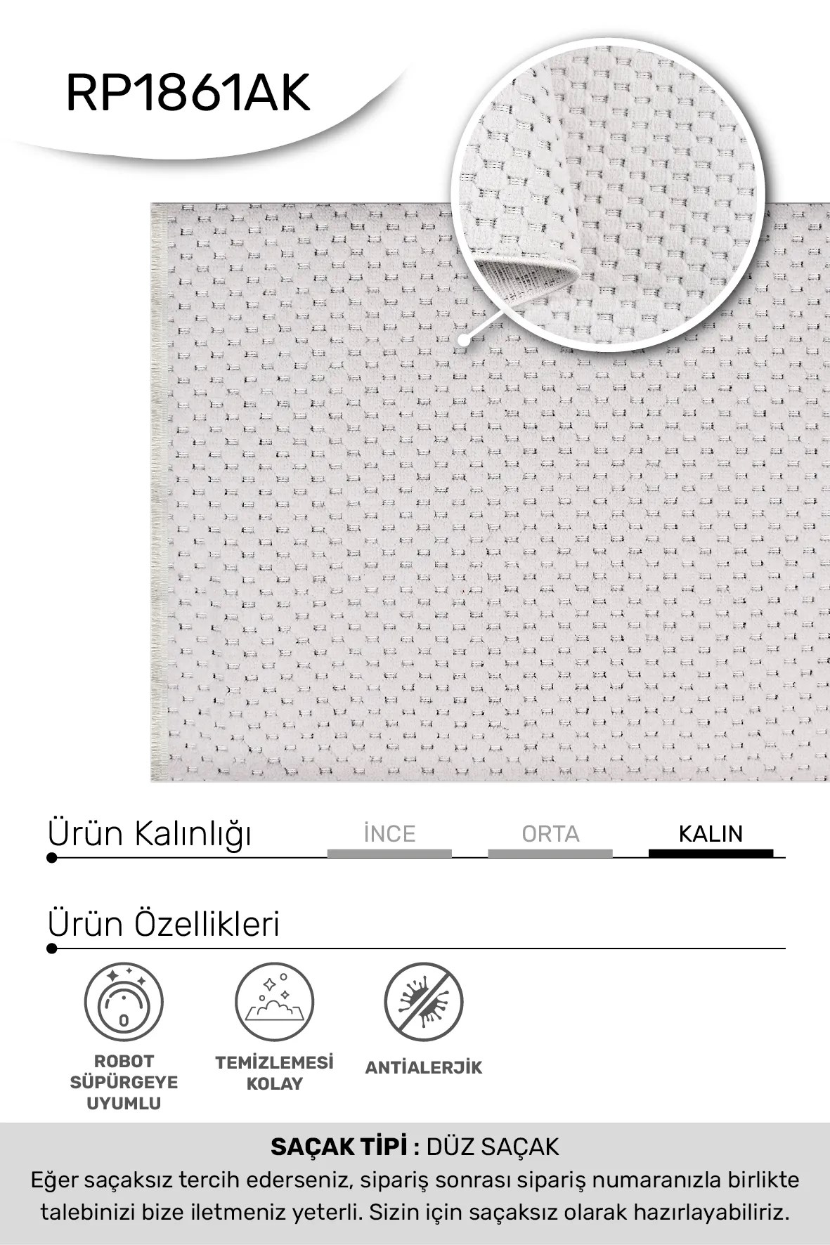 RİKO-Krem - Özel Ölçü-Salon, Oturma Odası , Çocuk Odası ve Koridor Halısı-Robot Süpürgeye Uyumlu-Kolay Temizlenebilir-Uygun Fiyat