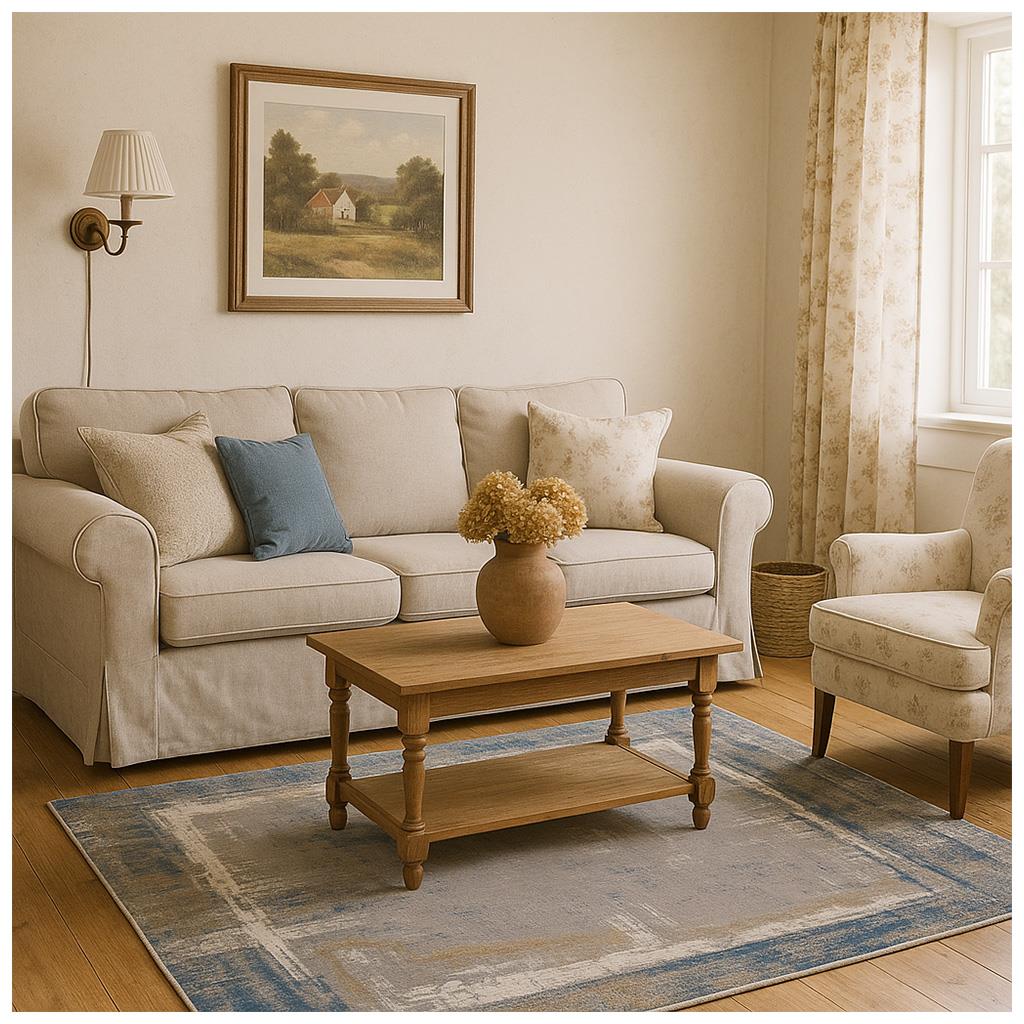 WOOLKNOT HALI CRAFT MT176 KREM MAVİWoolknotWOOLKNOT HALI CRAFT MT176 KREM MAVİ