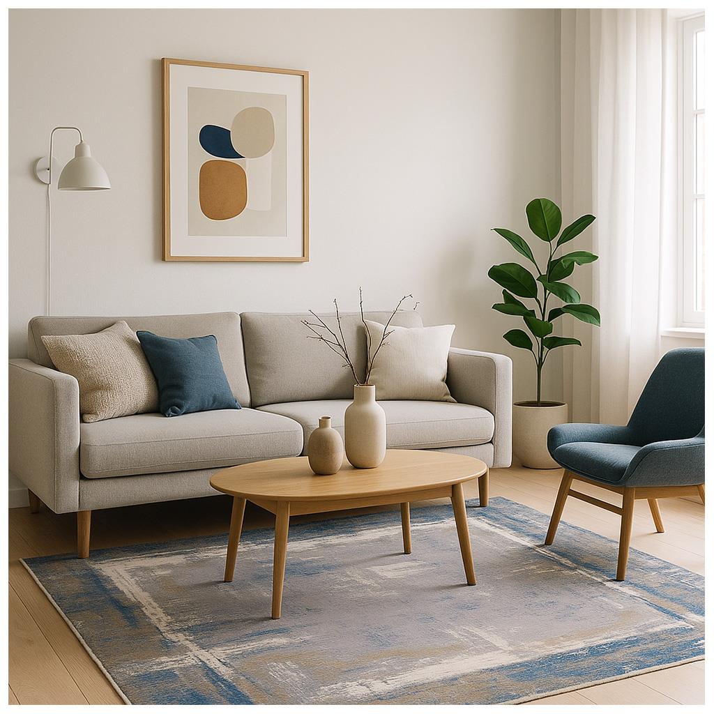 WOOLKNOT HALI CRAFT MT176 KREM MAVİWoolknotWOOLKNOT HALI CRAFT MT176 KREM MAVİ