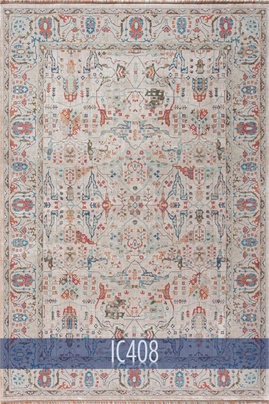 WoolknotWOOLKNOT HALI ICON IC408 BEIGE/BURGUNDY