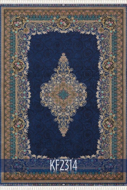 WoolknotWOOLKNOT HALI KAFTAN KF2314 LACİVERT_SİYAH