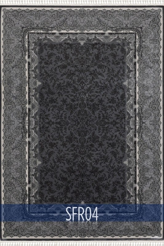 WoolknotWOOLKNOT HALI SAFİR SFR04 GRİ_SİYAH
