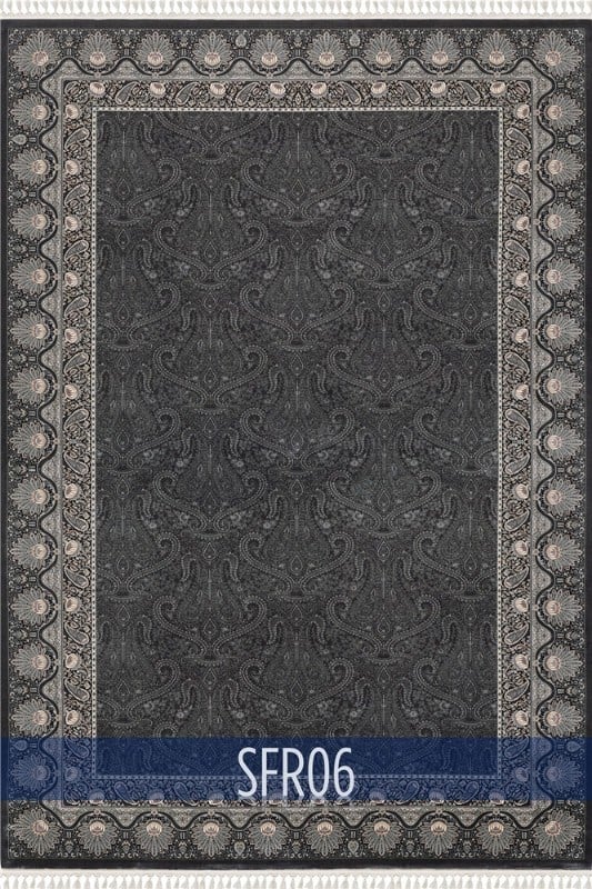 WoolknotWOOLKNOT HALI SAFİR SFR06 ANTRASİT_SİYAH