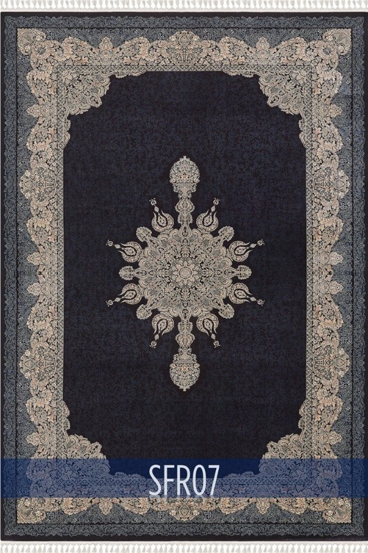 WoolknotWOOLKNOT HALI SAFİR SFR07 LACİVERT_SARI