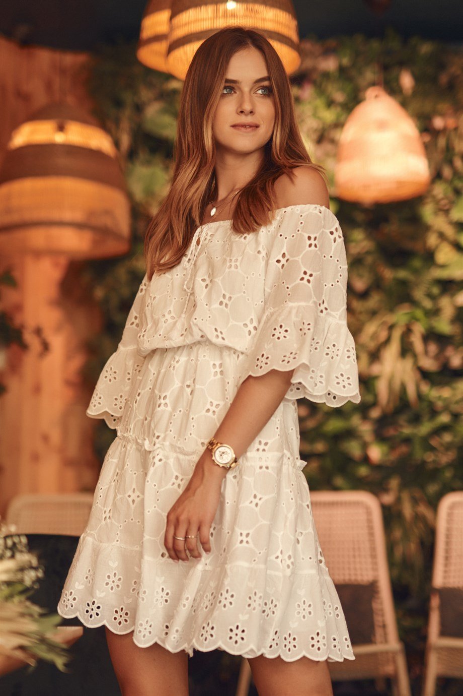 Sırttan V Yakalı Oversize Elbise