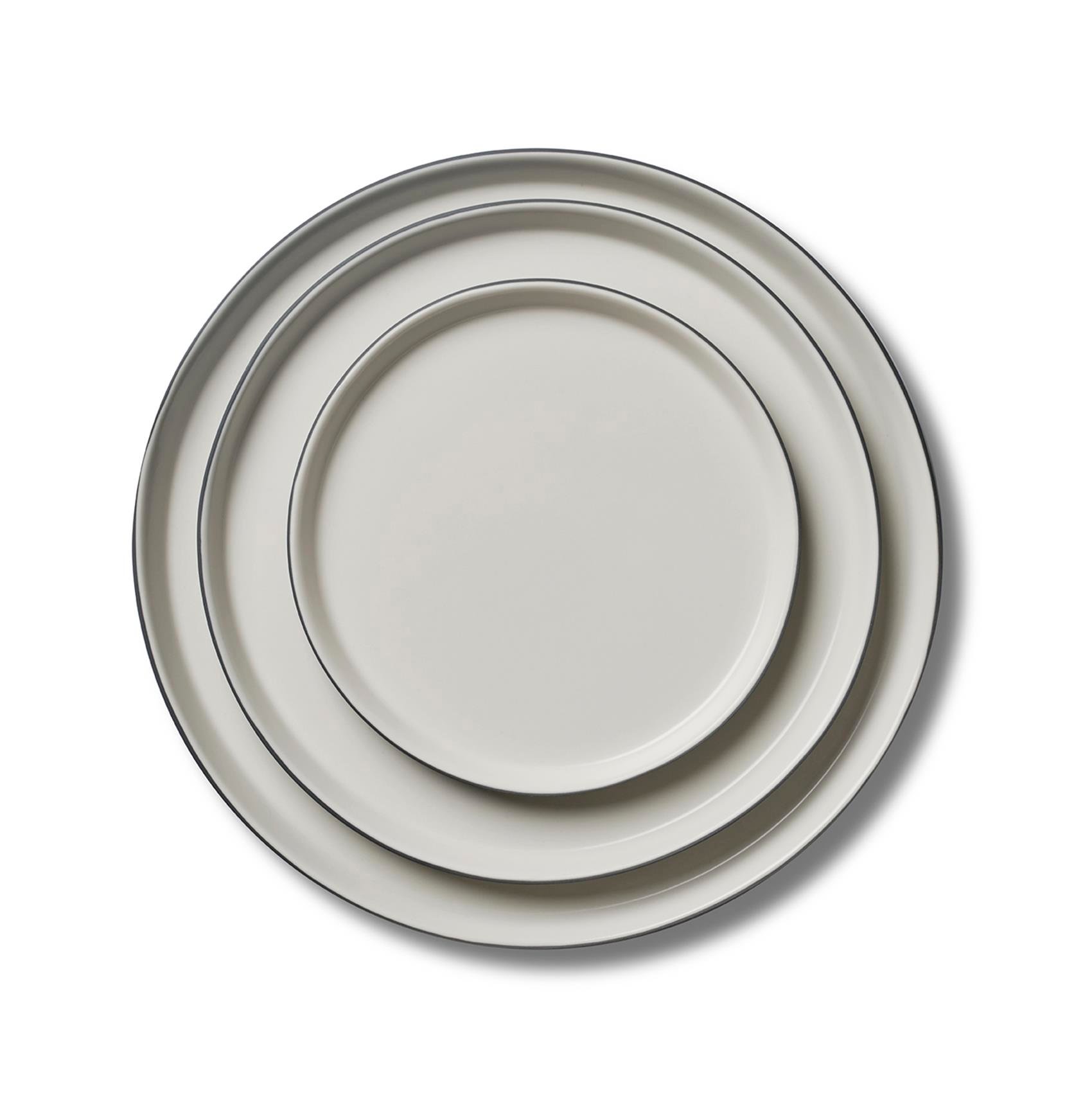 Yuvarlak Tatlı Tabağı Siyah&Fildişi Parlak