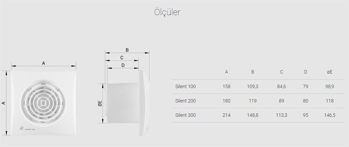 Soler Palau SILENT-300 CZ SILVER DESIGN Mini Aksiyel Fan