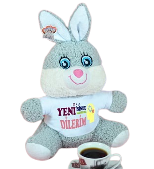 25 Cm Tişörtlü Çiçek Tavşancık