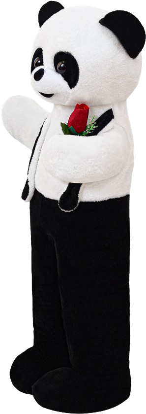 80 cm Çiçekli Tulumlu Ayıcık Kırmızı