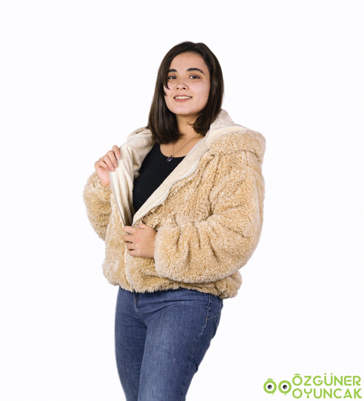 Fermuarlı Pelüş Polar Hırka
