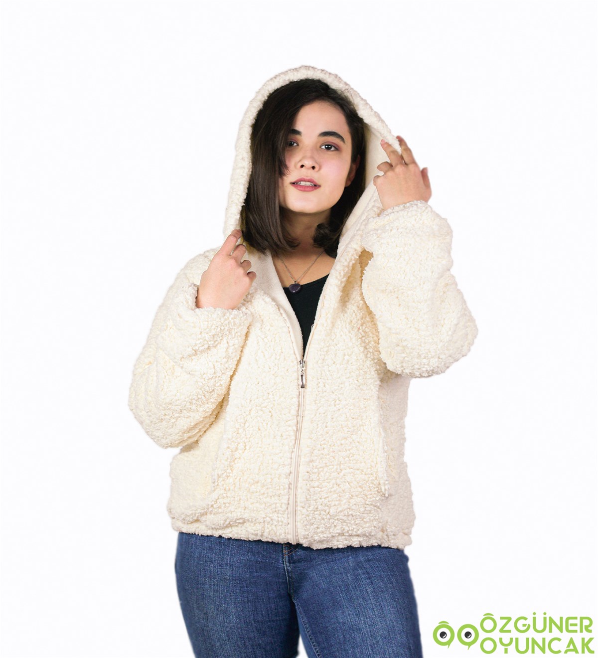 Fermuarlı Pelüş Polar Hırka